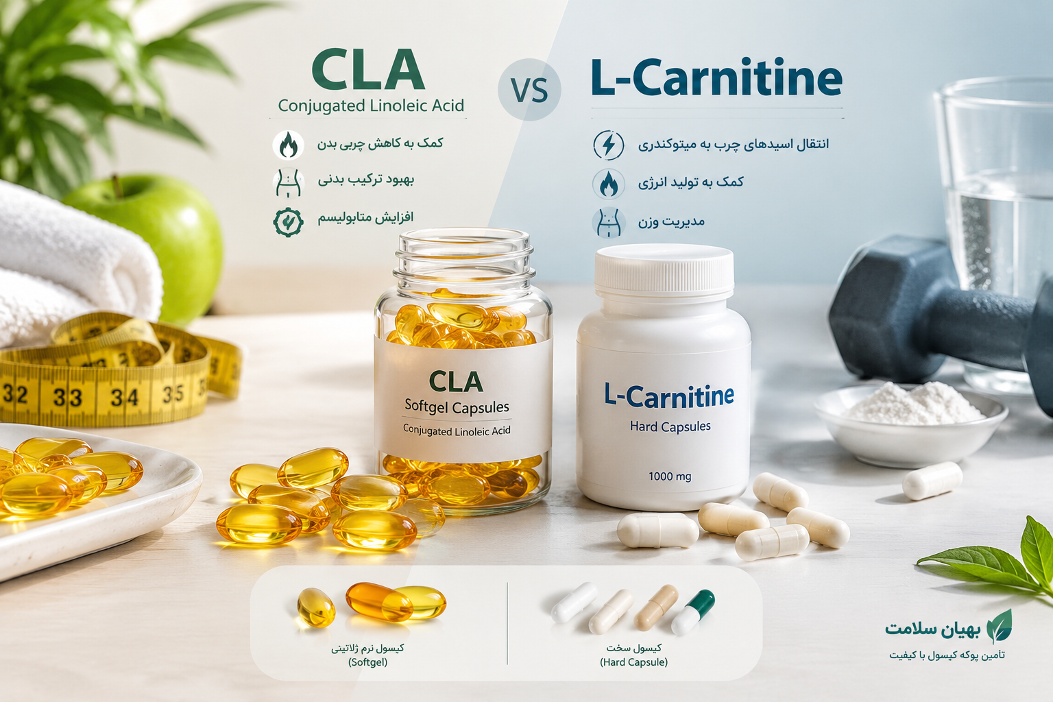 کپسول CLA چیست؟ مقایسه علمی با ال‌کارنیتین و بررسی پوکه کپسول مکمل‌های لاغری